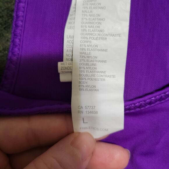 Fabletics Women's Large Trinity High Impact Sports Bra Triple Pocket Design - Picture 5 of 6